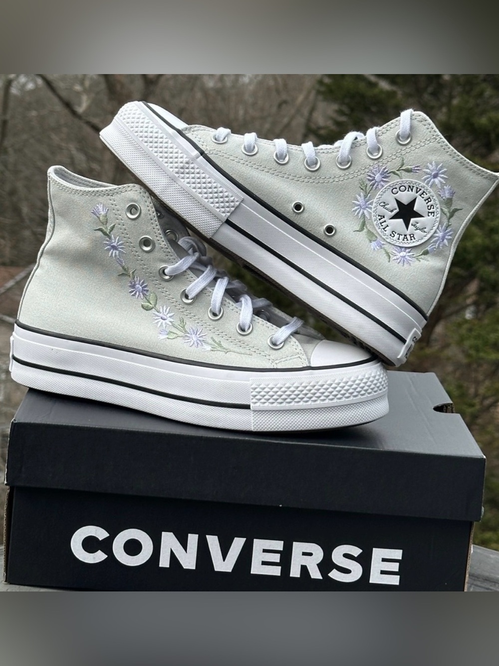 Converse Gray Chuck Taylor All Star Platform High Casual Sneaker Womens 6.5 NEW